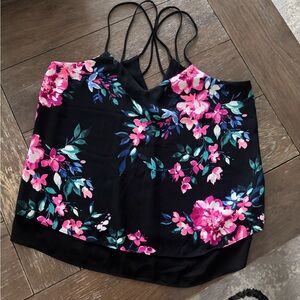 Express Black Strappy Floral Cami